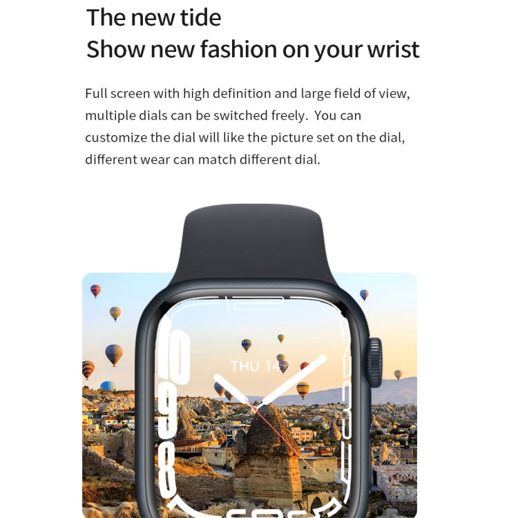 Watch 8 Max 1,85 pouces Recharge sans fil Appel Bluetooth NFC Smartwatch
