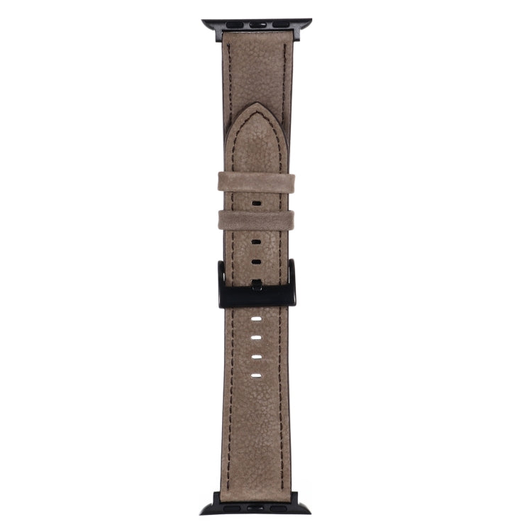 Bracelet de montre en cuir texturé litchi pour la série Apple Watch, 7 45mm / 6&SE&5&4 44mm / 3&2&1 42mm, 7 41mm / 6&SE&5&4 40mm / 3&2&1 38mm