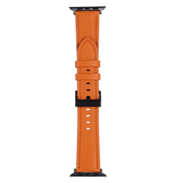 Bracelet de montre en cuir texturé litchi pour la série Apple Watch, 7 45mm / 6&SE&5&4 44mm / 3&2&1 42mm, 7 41mm / 6&SE&5&4 40mm / 3&2&1 38mm