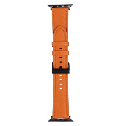 Bracelet de montre en cuir texturé litchi pour la série Apple Watch, 7 45mm / 6&SE&5&4 44mm / 3&2&1 42mm, 7 41mm / 6&SE&5&4 40mm / 3&2&1 38mm