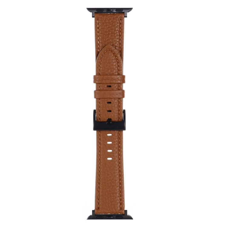 Bracelet de montre en cuir texturé litchi pour la série Apple Watch, 7 45mm / 6&SE&5&4 44mm / 3&2&1 42mm, 7 41mm / 6&SE&5&4 40mm / 3&2&1 38mm