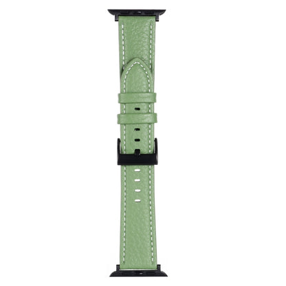 Bracelet de montre en cuir texturé litchi pour la série Apple Watch, 7 45mm / 6&SE&5&4 44mm / 3&2&1 42mm, 7 41mm / 6&SE&5&4 40mm / 3&2&1 38mm