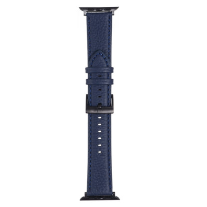Bracelet de montre en cuir texturé litchi pour la série Apple Watch, 7 45mm / 6&SE&5&4 44mm / 3&2&1 42mm, 7 41mm / 6&SE&5&4 40mm / 3&2&1 38mm
