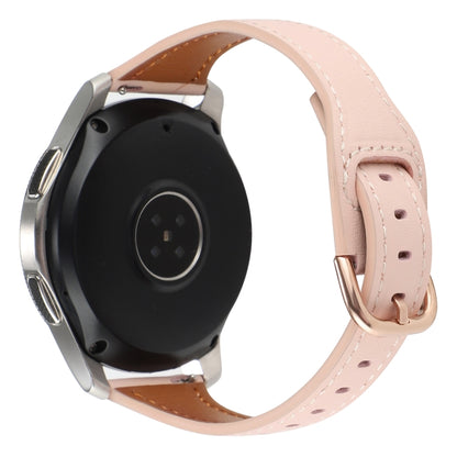 Bracelet de montre en cuir véritable à boucle inversée de 22 mm, For Samsung Galaxy Watch3 / Huawei Watch GT3 Pro