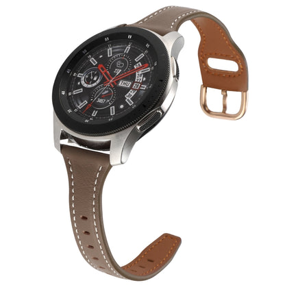 Bracelet de montre en cuir véritable à boucle inversée de 22 mm, For Samsung Galaxy Watch3 / Huawei Watch GT3 Pro