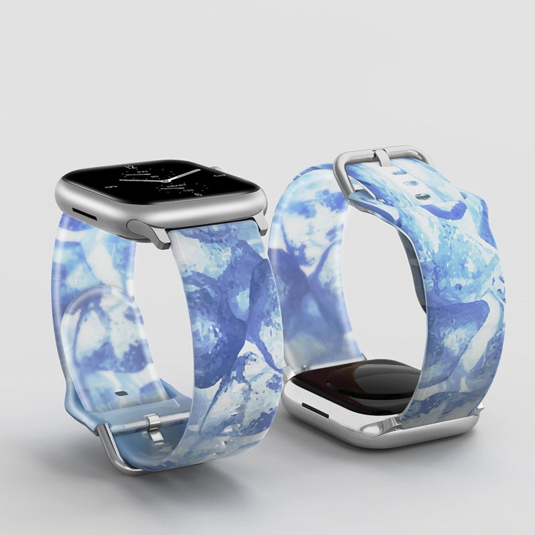 Bracelet de montre en silicone translucide givré pour la série Apple Watch, 7 45mm / 6&SE&5&4 44mm / 3&2&1 42mm, 7 41mm / 6&SE&5&4 40mm / 3&2&1 38mm