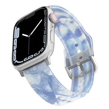 Bracelet de montre en silicone translucide givré pour la série Apple Watch, 7 45mm / 6&SE&5&4 44mm / 3&2&1 42mm, 7 41mm / 6&SE&5&4 40mm / 3&2&1 38mm