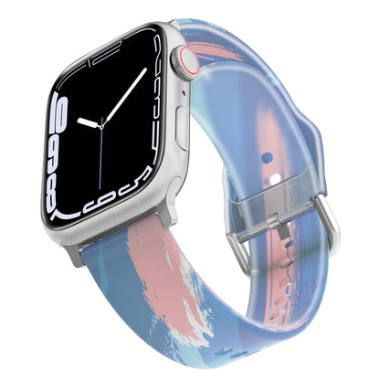Bracelet de montre en silicone translucide givré pour la série Apple Watch, 7 45mm / 6&SE&5&4 44mm / 3&2&1 42mm, 7 41mm / 6&SE&5&4 40mm / 3&2&1 38mm