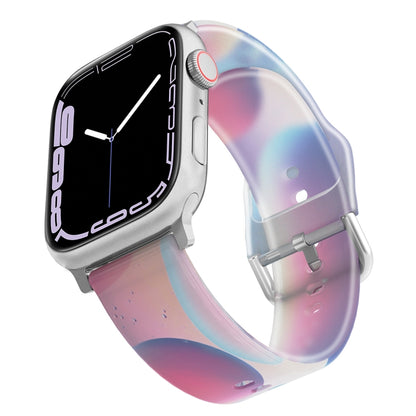 Bracelet de montre en silicone translucide givré pour la série Apple Watch, 7 45mm / 6&SE&5&4 44mm / 3&2&1 42mm, 7 41mm / 6&SE&5&4 40mm / 3&2&1 38mm