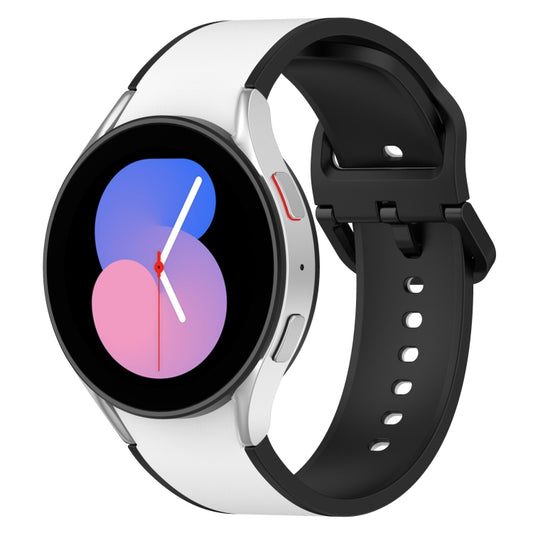Bracelet de montre en silicone bicolore, For Samsung Galaxy Watch4 Classic 46mm / Watch4 44mm, For Samsung Galaxy Watch4 Classic 42mm / Watch4 40mm, For Samsung Galaxy Watch5 Pro / Watch5