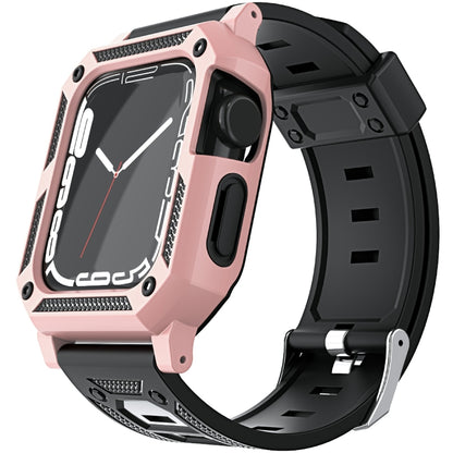 Bracelet de montre en silicone militaire + ensemble de boîtier de montre, For Apple Watch Series 9/8/7 45mm, For Apple Watch Series 9/8/7 41mm