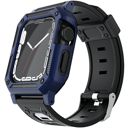 Bracelet de montre en silicone militaire + ensemble de boîtier de montre, For Apple Watch Series 9/8/7 45mm, For Apple Watch Series 9/8/7 41mm
