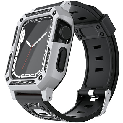 Bracelet de montre en silicone militaire + ensemble de boîtier de montre, For Apple Watch Series 9/8/7 45mm, For Apple Watch Series 9/8/7 41mm