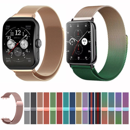 Bracelet de montre en métal en acier inoxydable milanais, For OPPO Watch 3 Pro