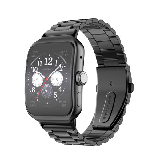 Bracelet de montre en acier inoxydable à boucle plate à trois perles, For OPPO Watch 3 Pro, For OPPO Watch 3