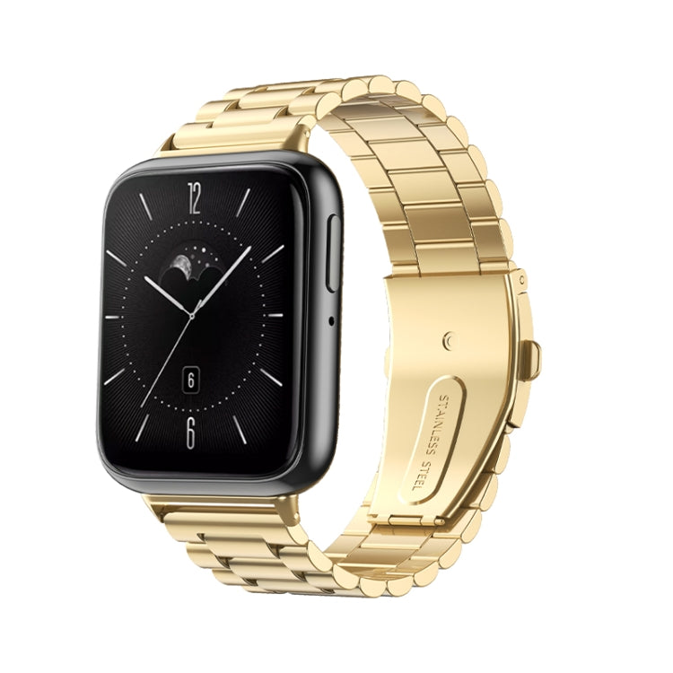 Bracelet de montre en acier inoxydable à boucle plate à trois perles, For OPPO Watch 3 Pro, For OPPO Watch 3