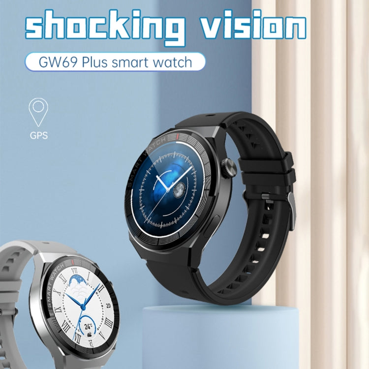 Montre intelligente GW69 Plus, prise en charge des appels BT/fréquence cardiaque/pression artérielle/oxygène sanguin