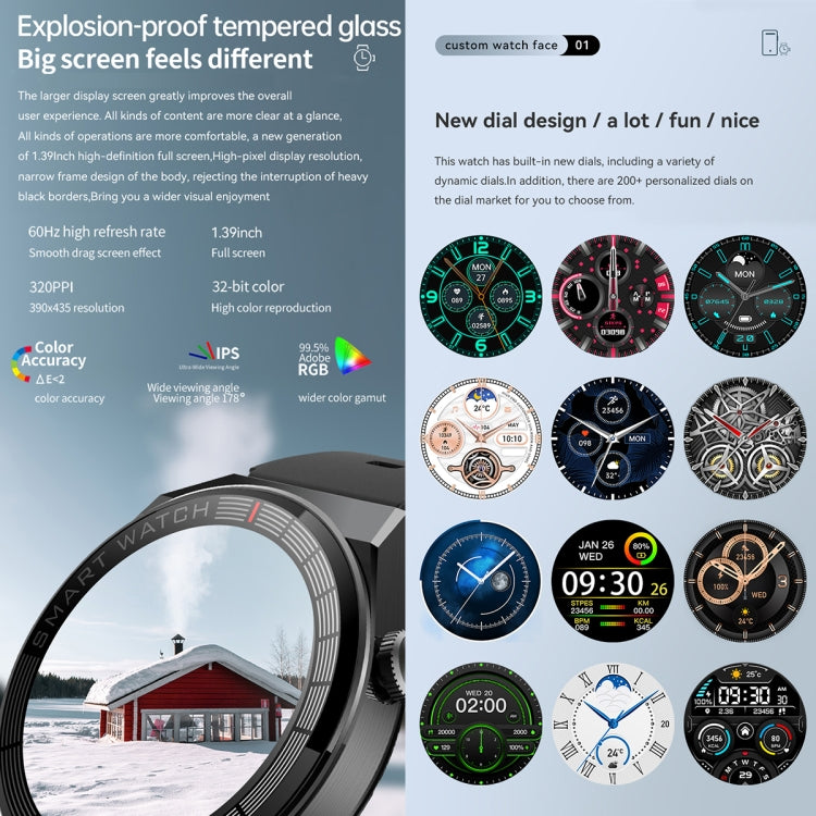 Montre intelligente GW69 Plus, prise en charge des appels BT/fréquence cardiaque/pression artérielle/oxygène sanguin