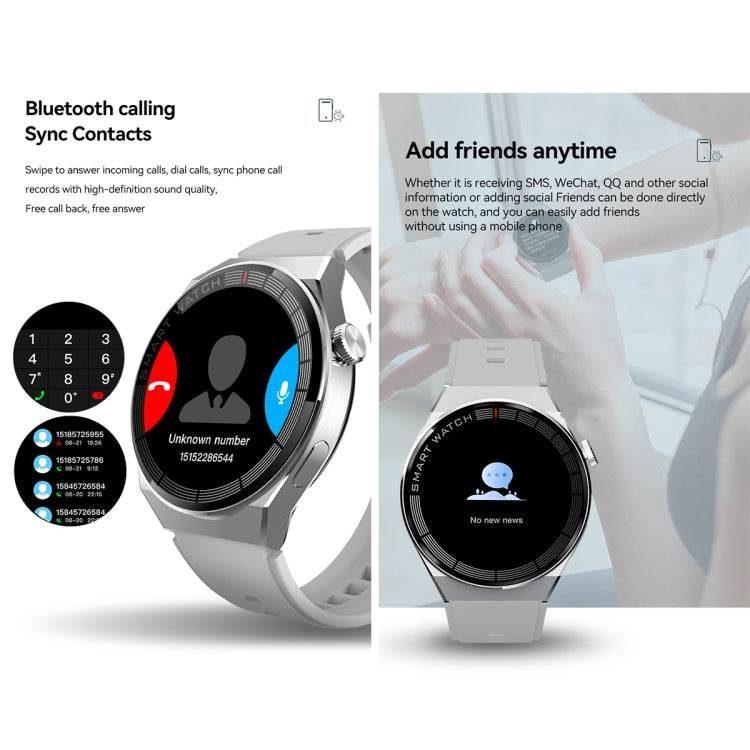 Montre intelligente GW69 Plus, prise en charge des appels BT/fréquence cardiaque/pression artérielle/oxygène sanguin
