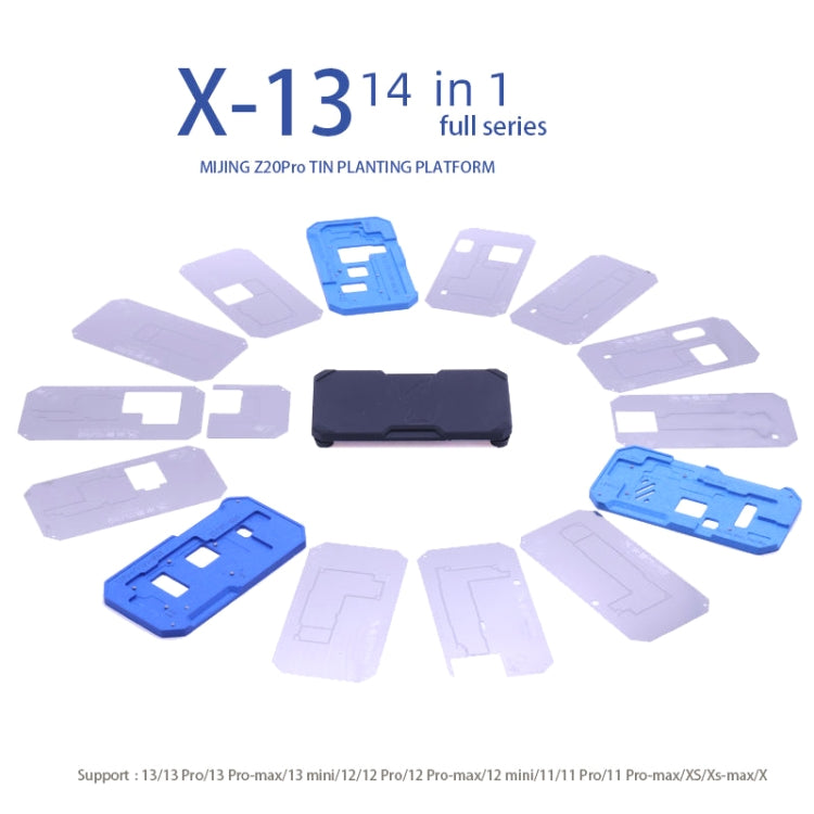 MiJing Z20 Pro pour iPhone X-13 Pro Max 14 en 1 couche intermédiaire carte mère reballage plate-forme de soudure