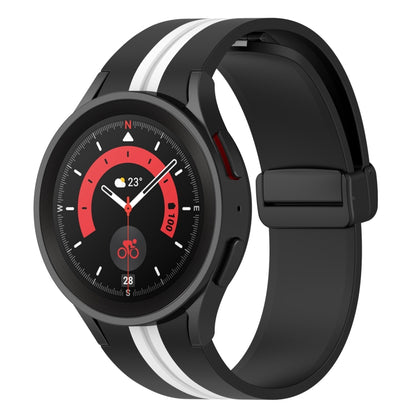 Bracelet de montre en silicone à rayures bicolores, For Samsung Galaxy Watch5 Pro