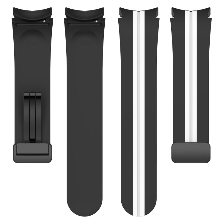 Bracelet de montre en silicone à rayures bicolores, For Samsung Galaxy Watch5 Pro