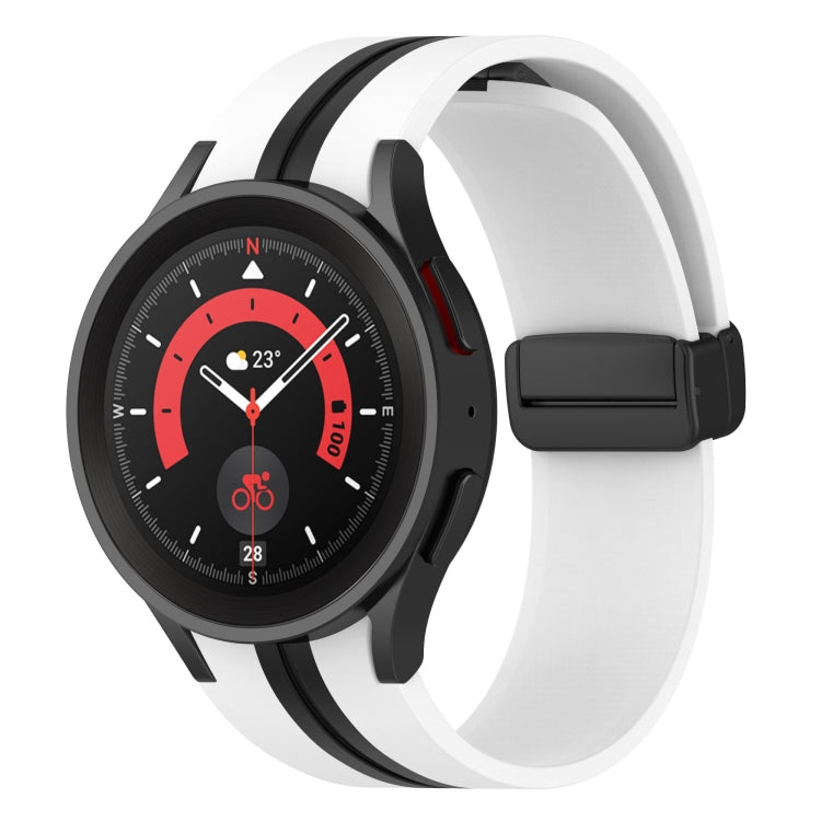 Bracelet de montre en silicone à rayures bicolores, For Samsung Galaxy Watch5 Pro
