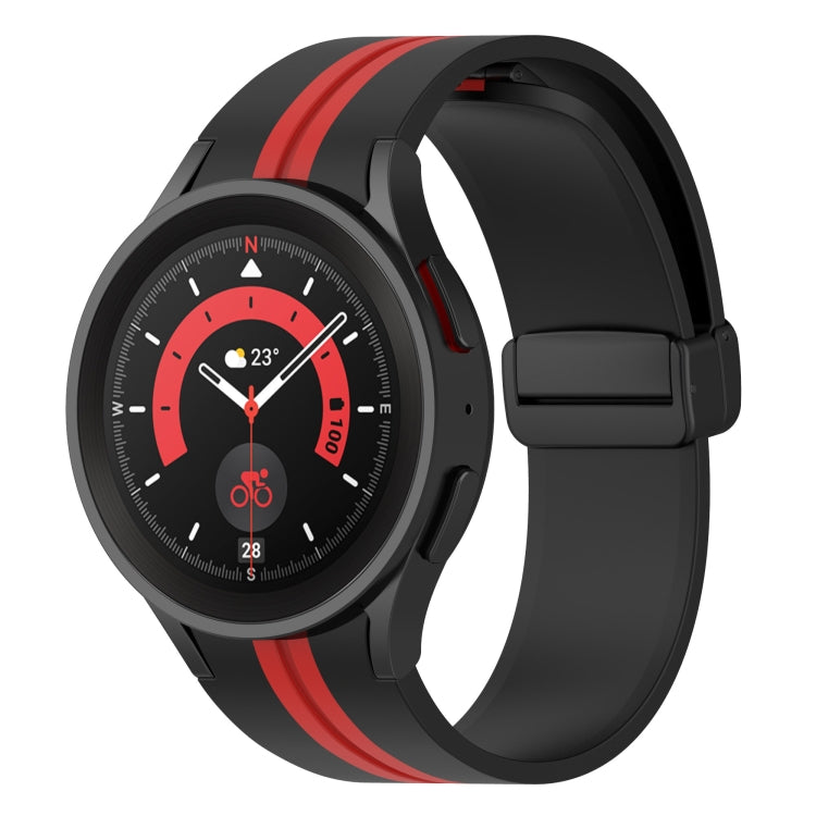 Bracelet de montre en silicone à rayures bicolores, For Samsung Galaxy Watch5 Pro