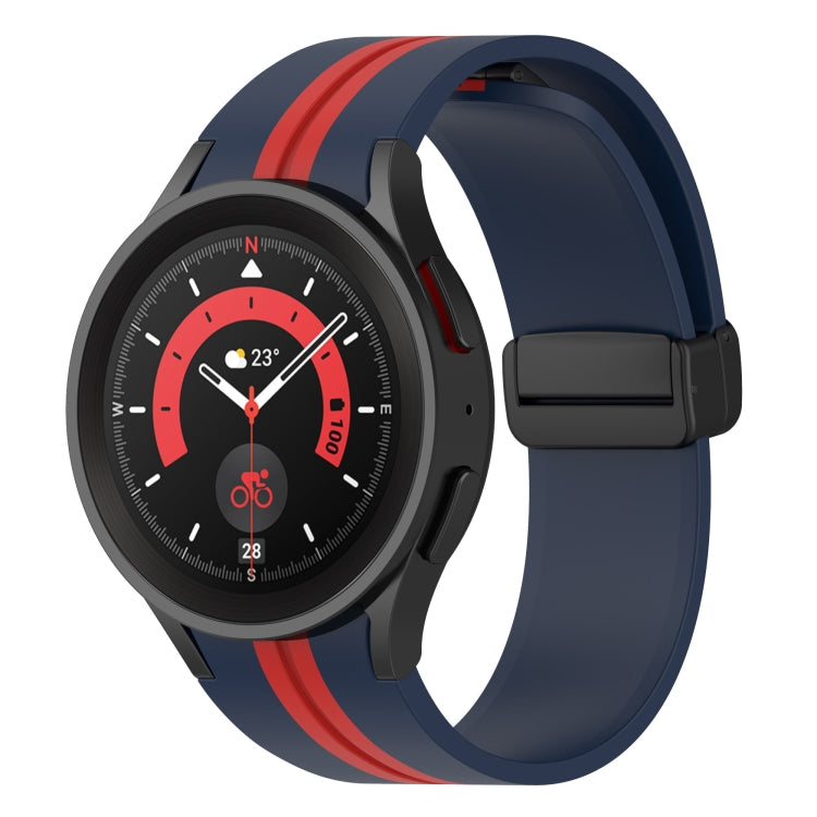 Bracelet de montre en silicone à rayures bicolores, For Samsung Galaxy Watch5 Pro