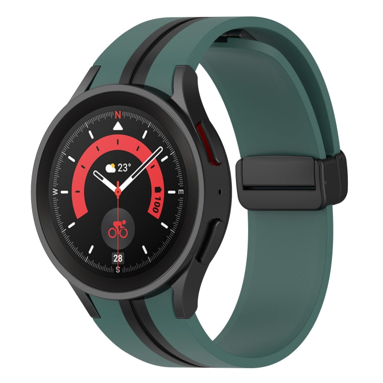 Bracelet de montre en silicone à rayures bicolores, For Samsung Galaxy Watch5 Pro