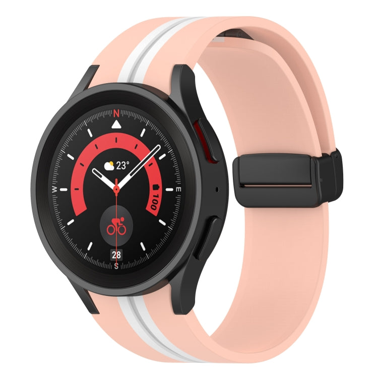 Bracelet de montre en silicone à rayures bicolores, For Samsung Galaxy Watch5 Pro