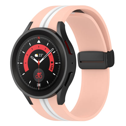 Bracelet de montre en silicone à rayures bicolores, For Samsung Galaxy Watch5 Pro