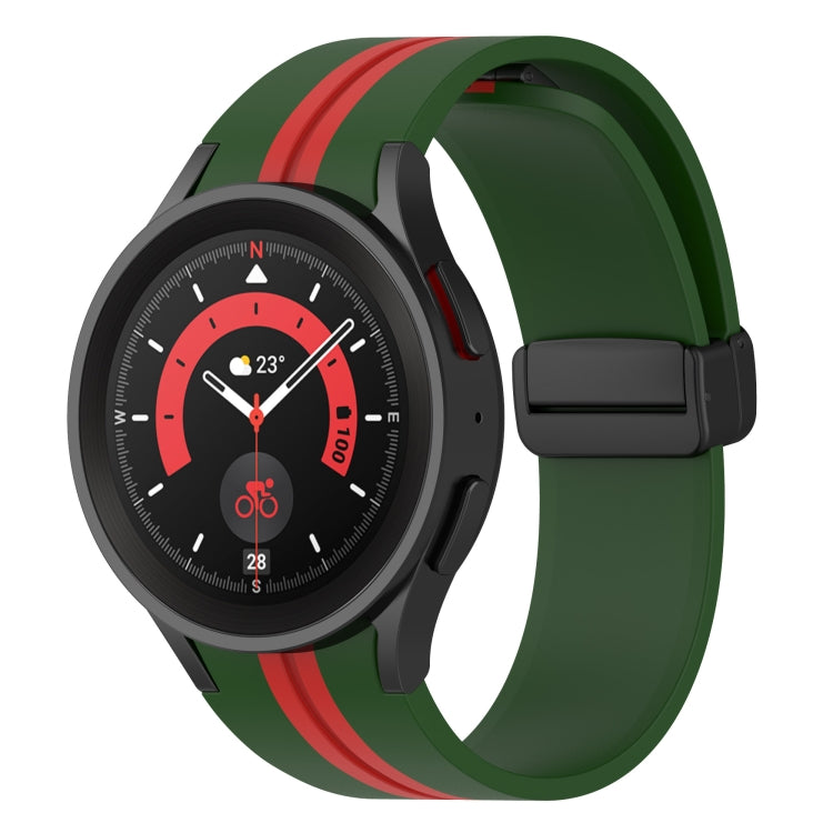 Bracelet de montre en silicone à rayures bicolores, For Samsung Galaxy Watch5 Pro