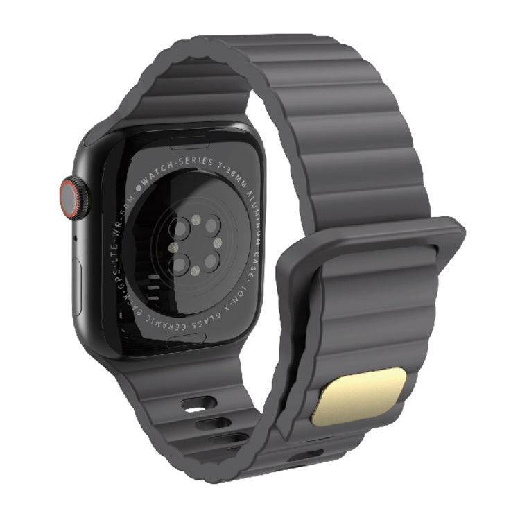 Silicone respirant et respectueux de la peau pour Apple Watch, Ultra 49mm / Series 8&7 45mm / SE   2&6&SE&5&4 44mm / 3&2&1 42mm, Series 8&7 41mm / SE 2&6&SE&5&4 40mm /   3&2&1 38mm