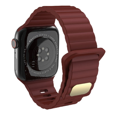 Silicone respirant et respectueux de la peau pour Apple Watch, Ultra 49mm / Series 8&7 45mm / SE   2&6&SE&5&4 44mm / 3&2&1 42mm, Series 8&7 41mm / SE 2&6&SE&5&4 40mm /   3&2&1 38mm