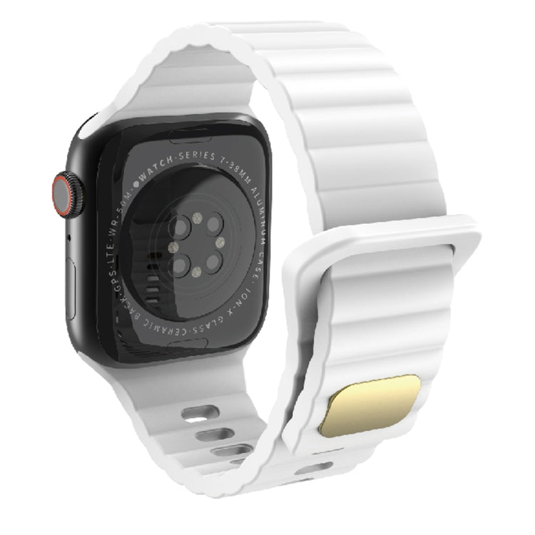 Silicone respirant et respectueux de la peau pour Apple Watch, Ultra 49mm / Series 8&7 45mm / SE   2&6&SE&5&4 44mm / 3&2&1 42mm, Series 8&7 41mm / SE 2&6&SE&5&4 40mm /   3&2&1 38mm