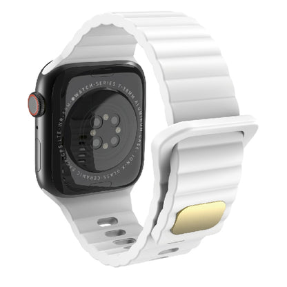 Silicone respirant et respectueux de la peau pour Apple Watch, Ultra 49mm / Series 8&7 45mm / SE   2&6&SE&5&4 44mm / 3&2&1 42mm, Series 8&7 41mm / SE 2&6&SE&5&4 40mm /   3&2&1 38mm
