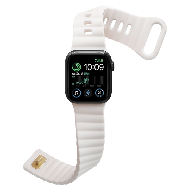 Bracelet de montre en silicone à boucle inversée, For Apple Watch Ultra 49mm / Series 8&7 45mm / SE 2&6&SE&5&4 44mm / 3&2&1 42mm, For Apple Watch Series 8&7 41mm / SE 2&6&SE&5&4 40mm / 3&2&1 38mm