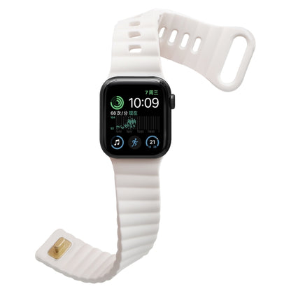 Bracelet de montre en silicone à boucle inversée, For Apple Watch Ultra 49mm / Series 8&7 45mm / SE 2&6&SE&5&4 44mm / 3&2&1 42mm, For Apple Watch Series 8&7 41mm / SE 2&6&SE&5&4 40mm / 3&2&1 38mm