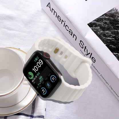 Bracelet de montre en silicone à boucle inversée, For Apple Watch Ultra 49mm / Series 8&7 45mm / SE 2&6&SE&5&4 44mm / 3&2&1 42mm, For Apple Watch Series 8&7 41mm / SE 2&6&SE&5&4 40mm / 3&2&1 38mm