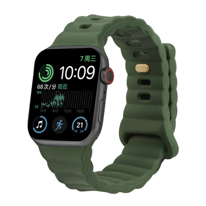 Bracelet de montre en silicone à boucle inversée, For Apple Watch Ultra 49mm / Series 8&7 45mm / SE 2&6&SE&5&4 44mm / 3&2&1 42mm, For Apple Watch Series 8&7 41mm / SE 2&6&SE&5&4 40mm / 3&2&1 38mm