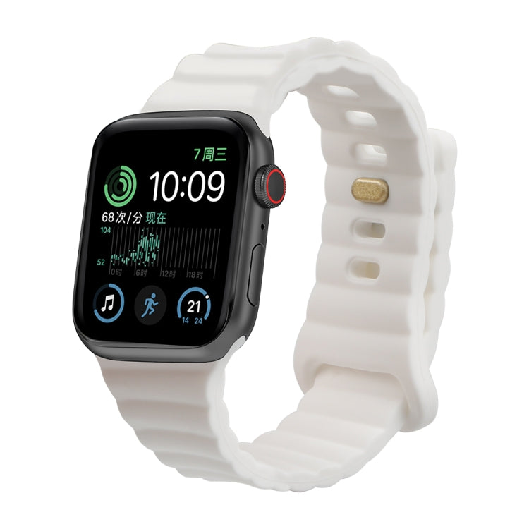 Bracelet de montre en silicone à boucle inversée, For Apple Watch Ultra 49mm / Series 8&7 45mm / SE 2&6&SE&5&4 44mm / 3&2&1 42mm, For Apple Watch Series 8&7 41mm / SE 2&6&SE&5&4 40mm / 3&2&1 38mm