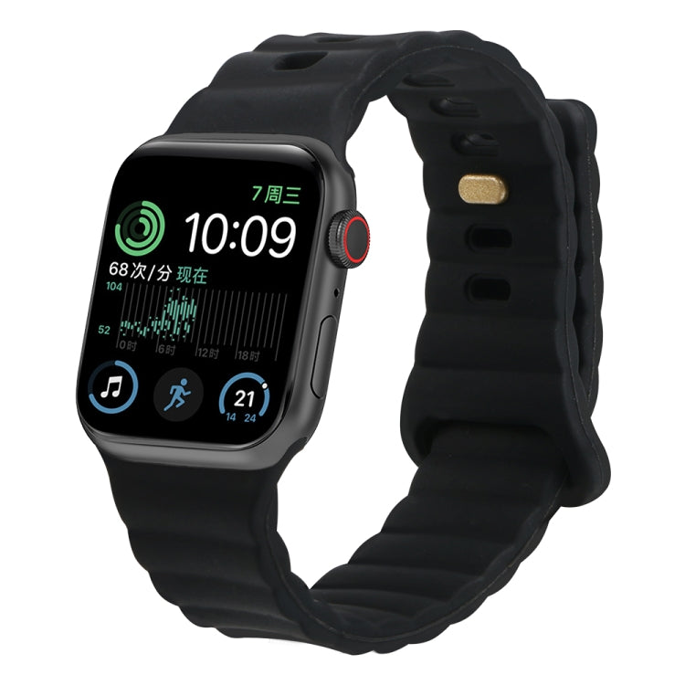 Bracelet de montre en silicone à boucle inversée, For Apple Watch Ultra 49mm / Series 8&7 45mm / SE 2&6&SE&5&4 44mm / 3&2&1 42mm, For Apple Watch Series 8&7 41mm / SE 2&6&SE&5&4 40mm / 3&2&1 38mm