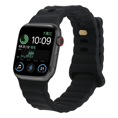 Bracelet de montre en silicone à boucle inversée, For Apple Watch Ultra 49mm / Series 8&7 45mm / SE 2&6&SE&5&4 44mm / 3&2&1 42mm, For Apple Watch Series 8&7 41mm / SE 2&6&SE&5&4 40mm / 3&2&1 38mm