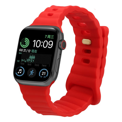 Bracelet de montre en silicone à boucle inversée, For Apple Watch Ultra 49mm / Series 8&7 45mm / SE 2&6&SE&5&4 44mm / 3&2&1 42mm, For Apple Watch Series 8&7 41mm / SE 2&6&SE&5&4 40mm / 3&2&1 38mm