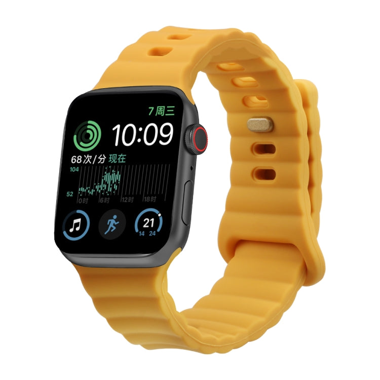 Bracelet de montre en silicone à boucle inversée, For Apple Watch Ultra 49mm / Series 8&7 45mm / SE 2&6&SE&5&4 44mm / 3&2&1 42mm, For Apple Watch Series 8&7 41mm / SE 2&6&SE&5&4 40mm / 3&2&1 38mm