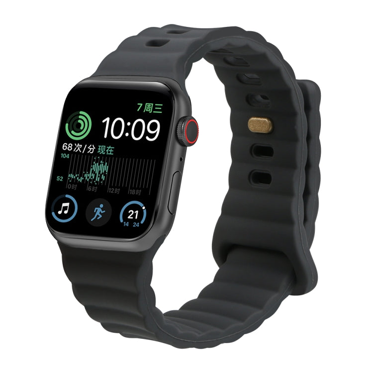 Bracelet de montre en silicone à boucle inversée, For Apple Watch Ultra 49mm / Series 8&7 45mm / SE 2&6&SE&5&4 44mm / 3&2&1 42mm, For Apple Watch Series 8&7 41mm / SE 2&6&SE&5&4 40mm / 3&2&1 38mm