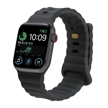 Bracelet de montre en silicone à boucle inversée, For Apple Watch Ultra 49mm / Series 8&7 45mm / SE 2&6&SE&5&4 44mm / 3&2&1 42mm, For Apple Watch Series 8&7 41mm / SE 2&6&SE&5&4 40mm / 3&2&1 38mm