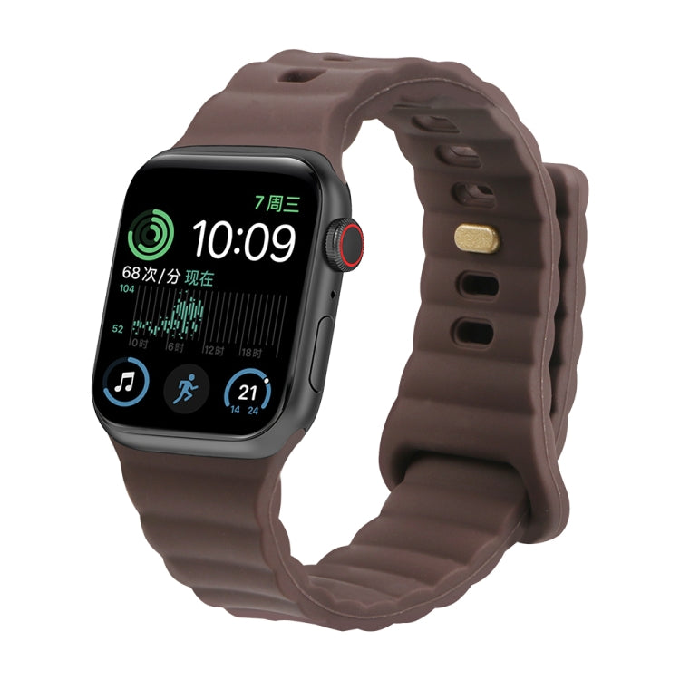 Bracelet de montre en silicone à boucle inversée, For Apple Watch Ultra 49mm / Series 8&7 45mm / SE 2&6&SE&5&4 44mm / 3&2&1 42mm, For Apple Watch Series 8&7 41mm / SE 2&6&SE&5&4 40mm / 3&2&1 38mm