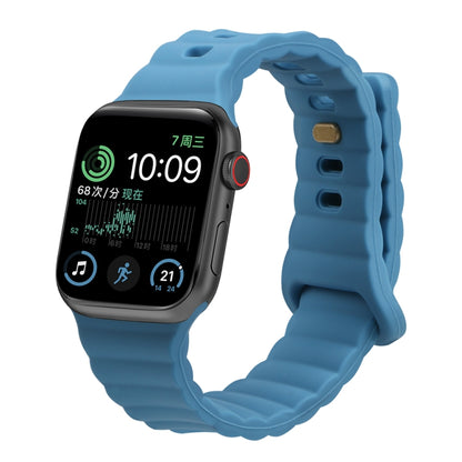 Bracelet de montre en silicone à boucle inversée, For Apple Watch Ultra 49mm / Series 8&7 45mm / SE 2&6&SE&5&4 44mm / 3&2&1 42mm, For Apple Watch Series 8&7 41mm / SE 2&6&SE&5&4 40mm / 3&2&1 38mm